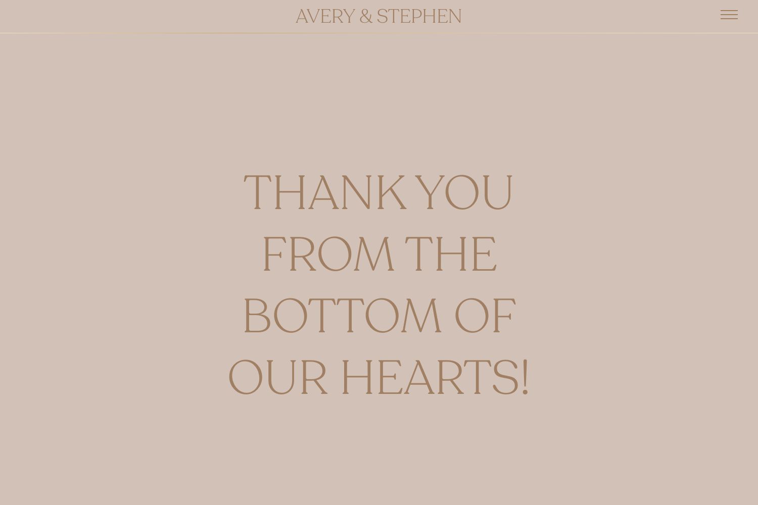 Avery Wedding Website