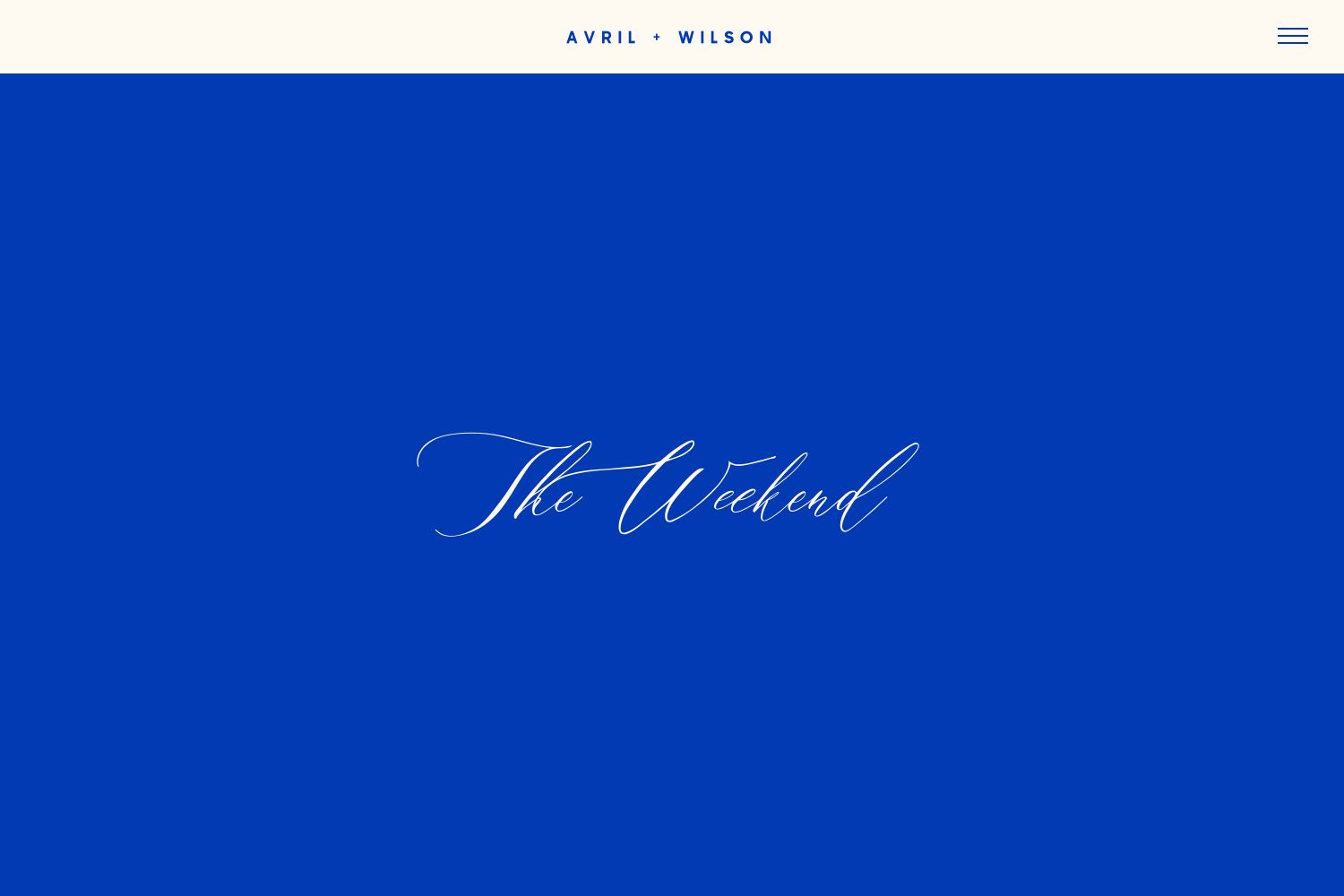 Avril Wedding Website