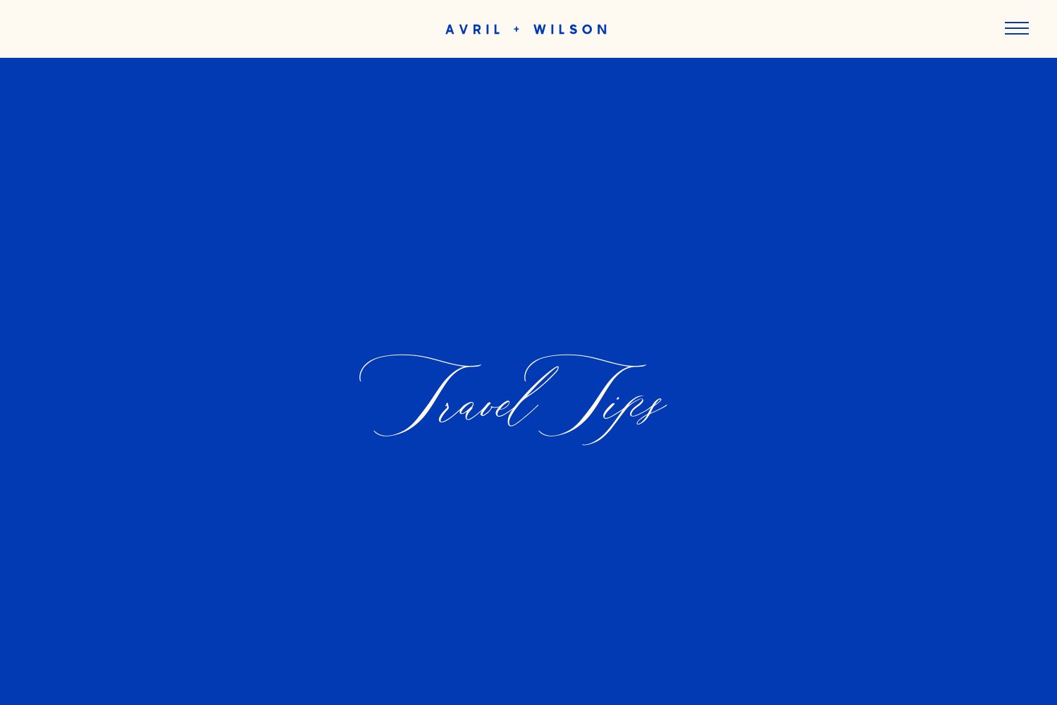 Avril Wedding Website