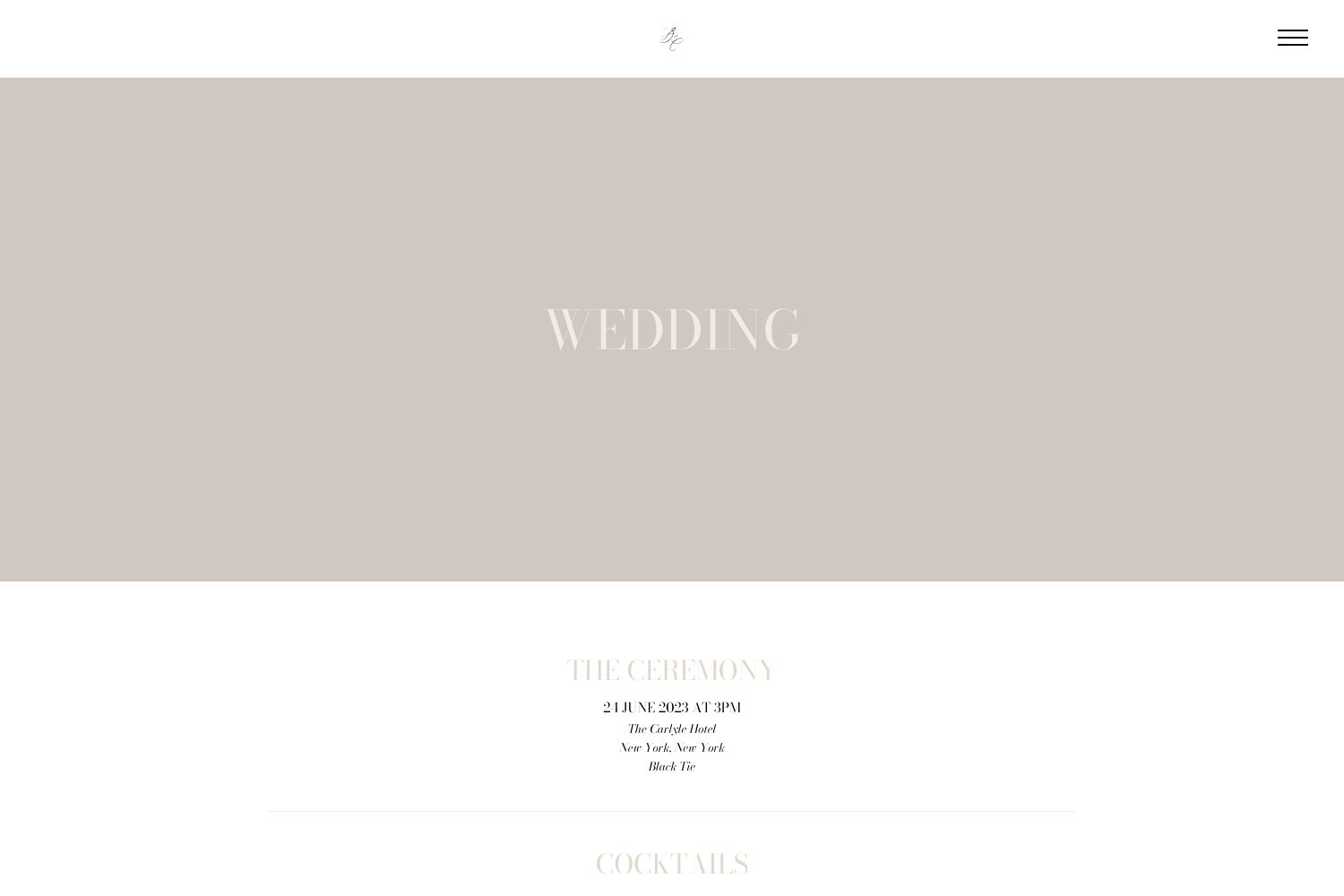 Blair Wedding Website