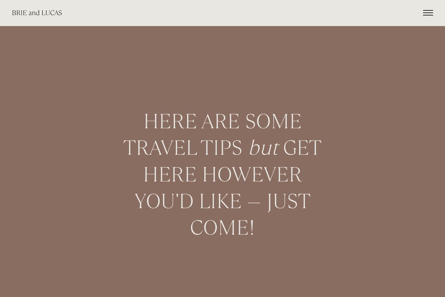 Brie Wedding Website