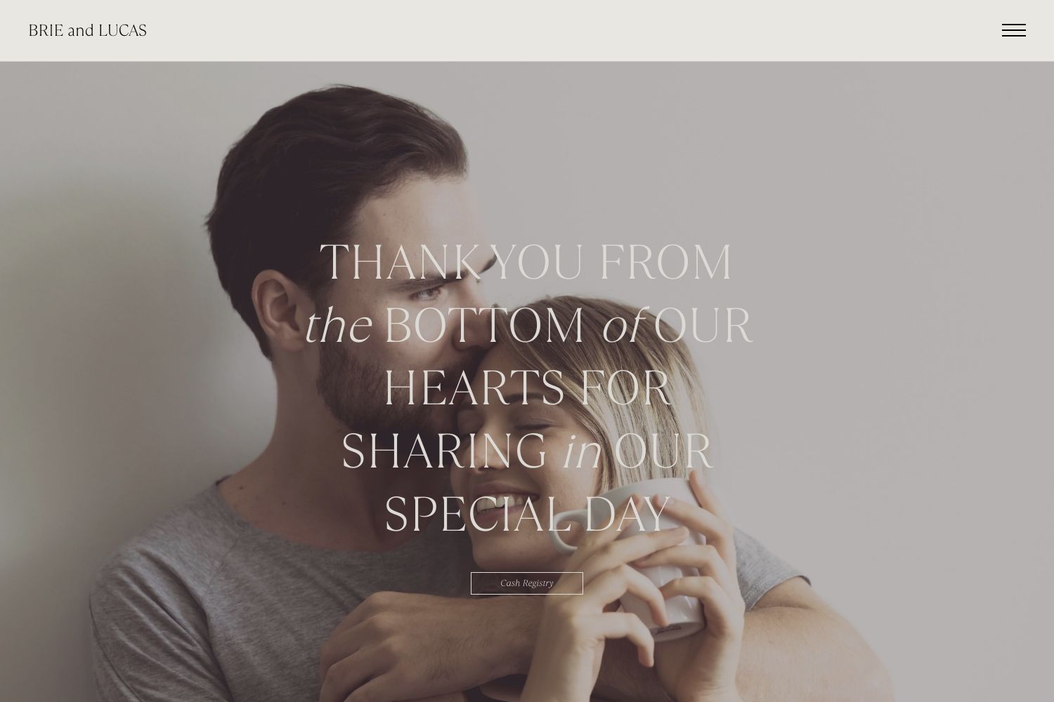 Brie Wedding Website