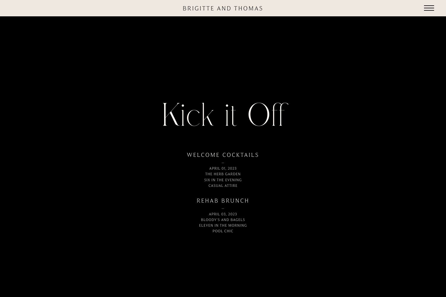 Brigitte Wedding Website