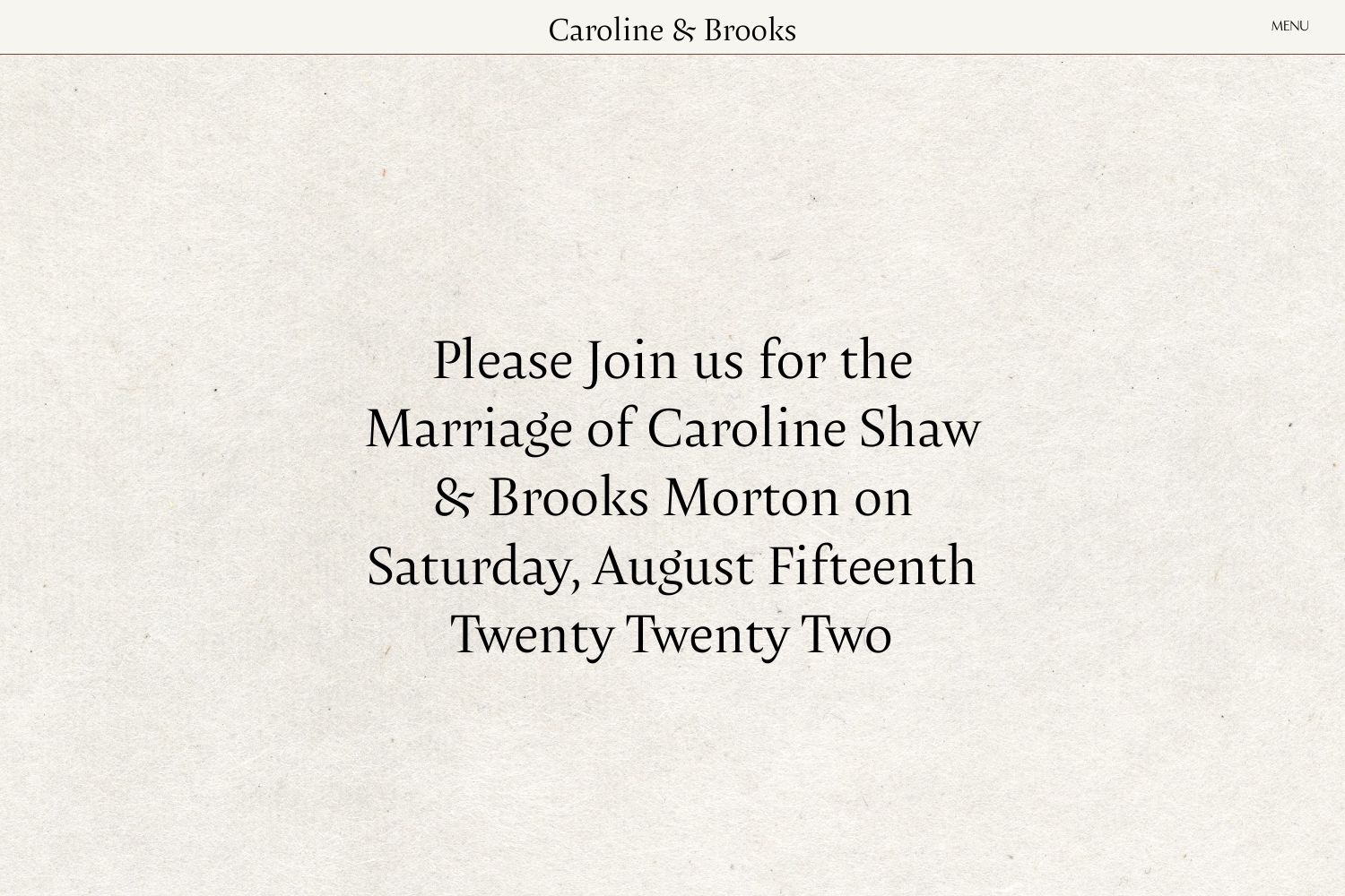 Brooks Wedding Website