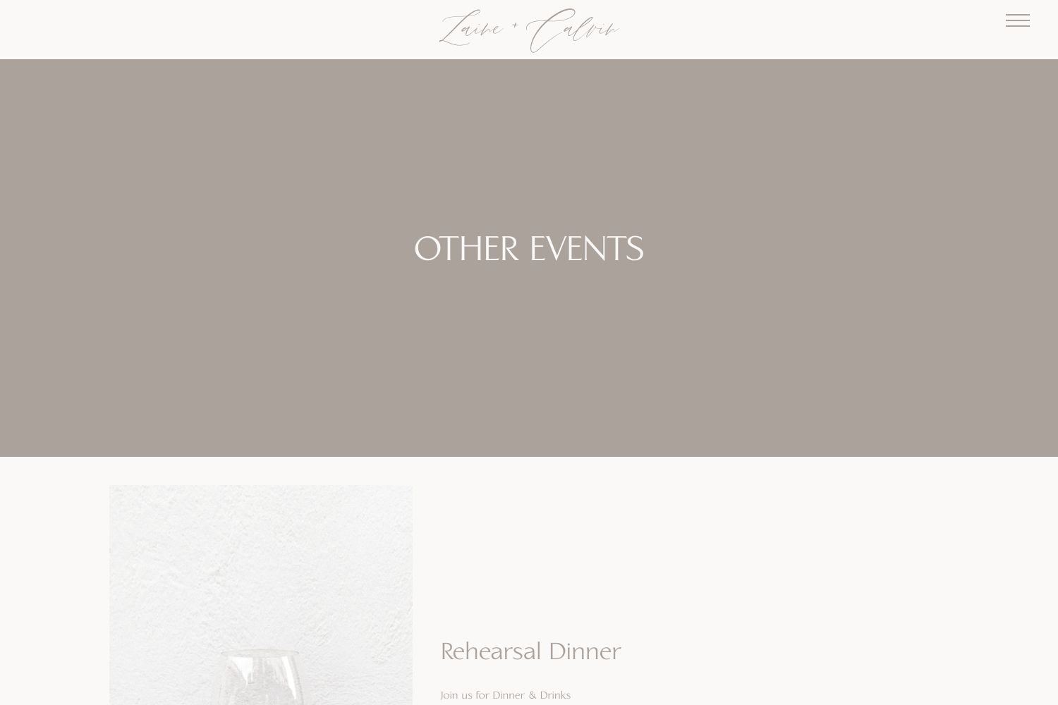 Calvin Wedding Website