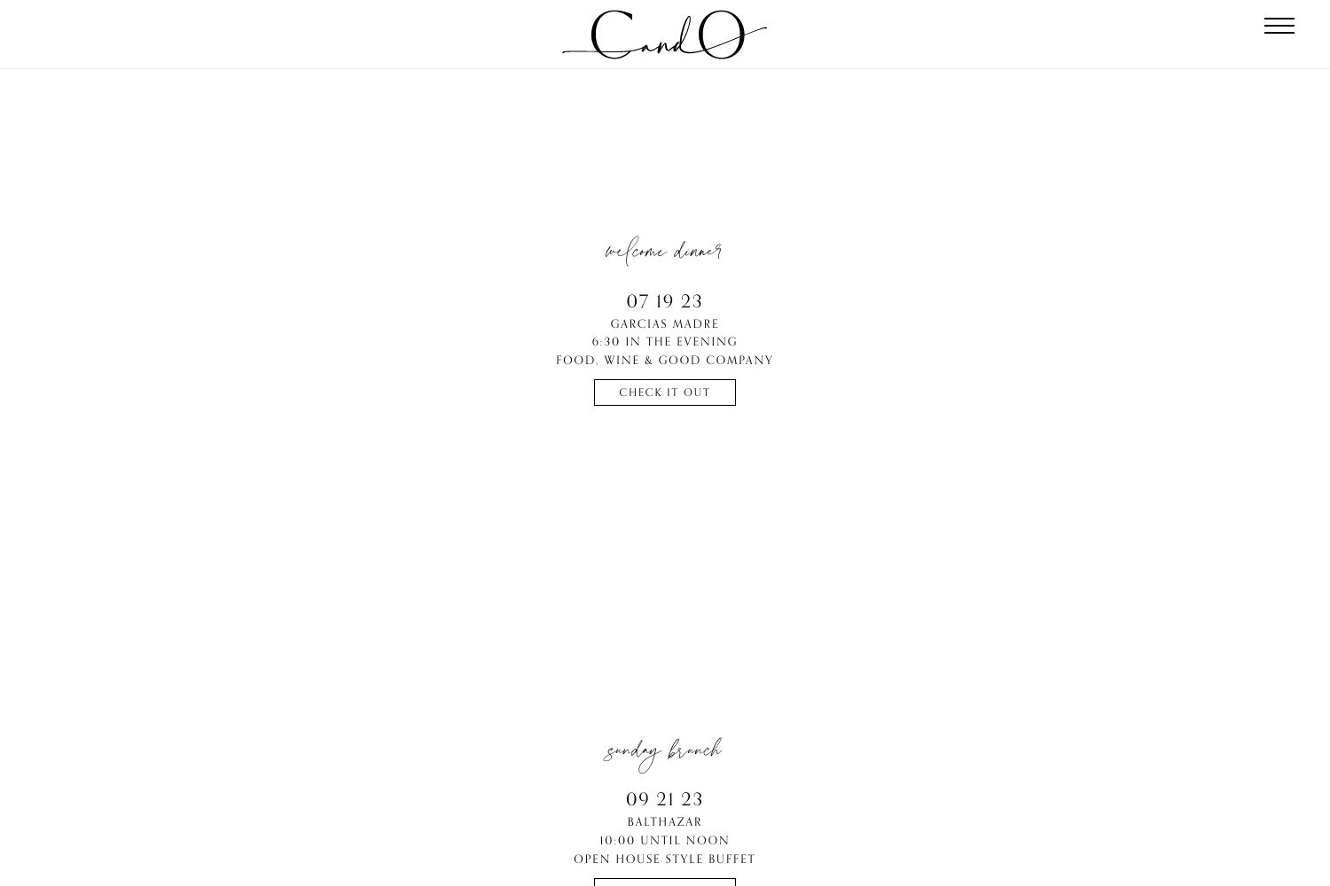 Camila Wedding Website
