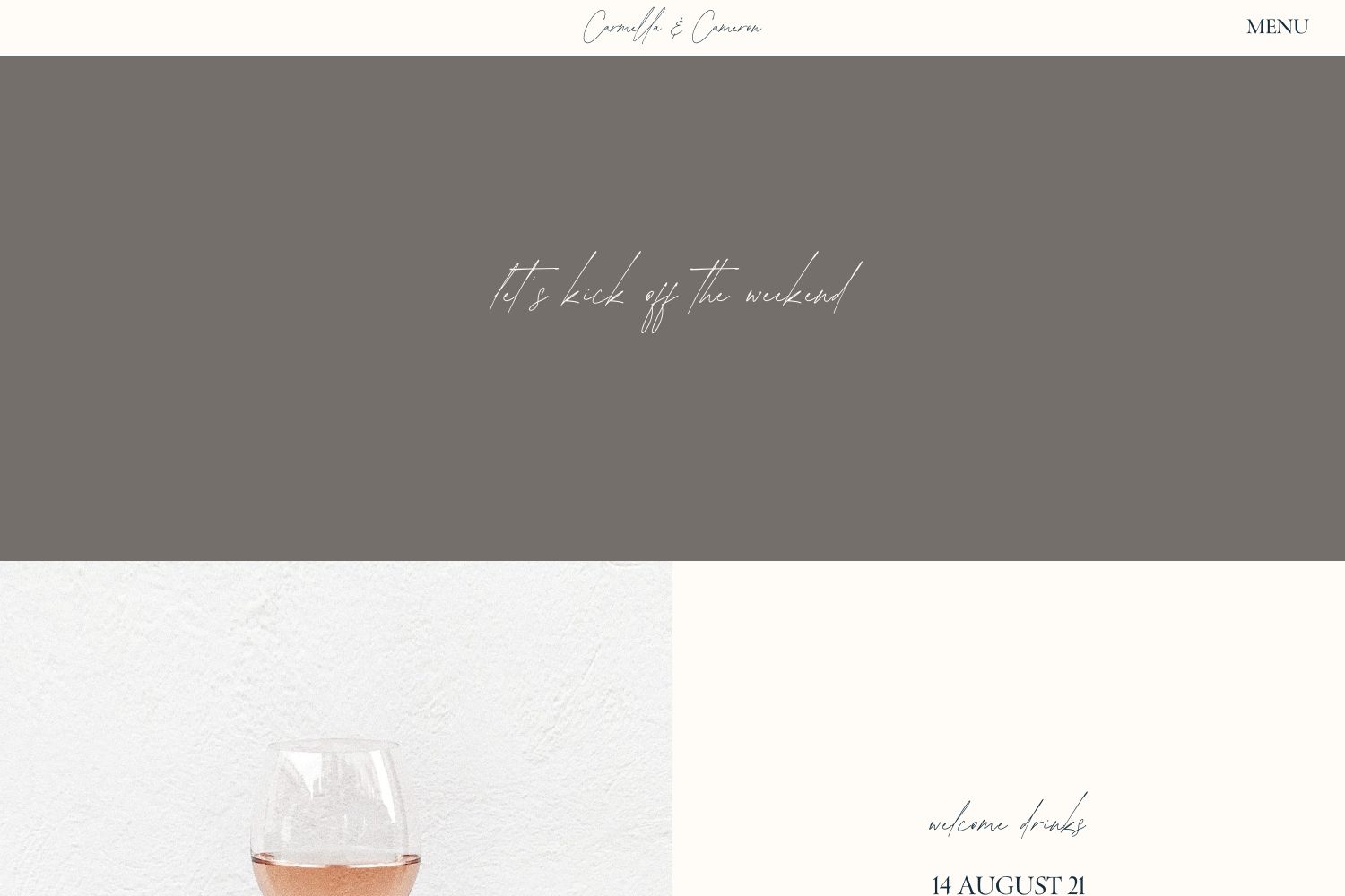 Carmella Wedding Website