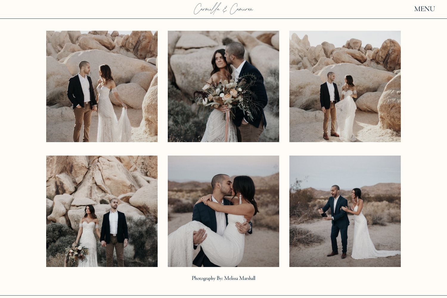 Carmella Wedding Website