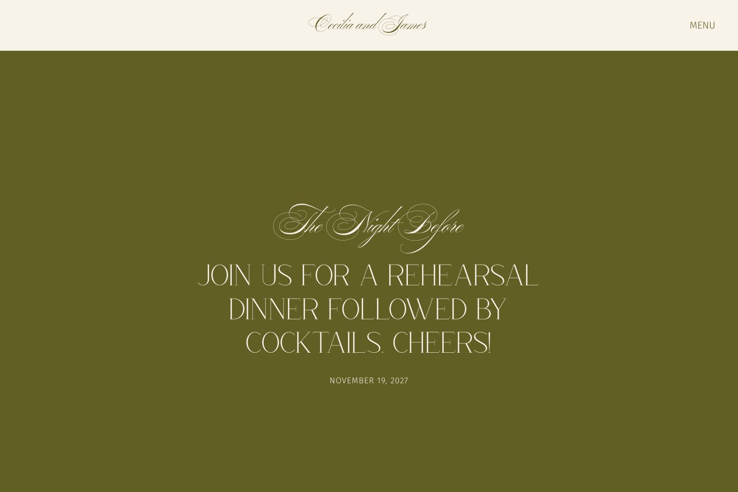 Cecilia Wedding Website