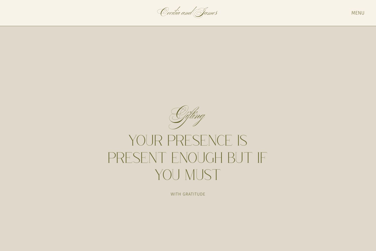 Cecilia Wedding Website