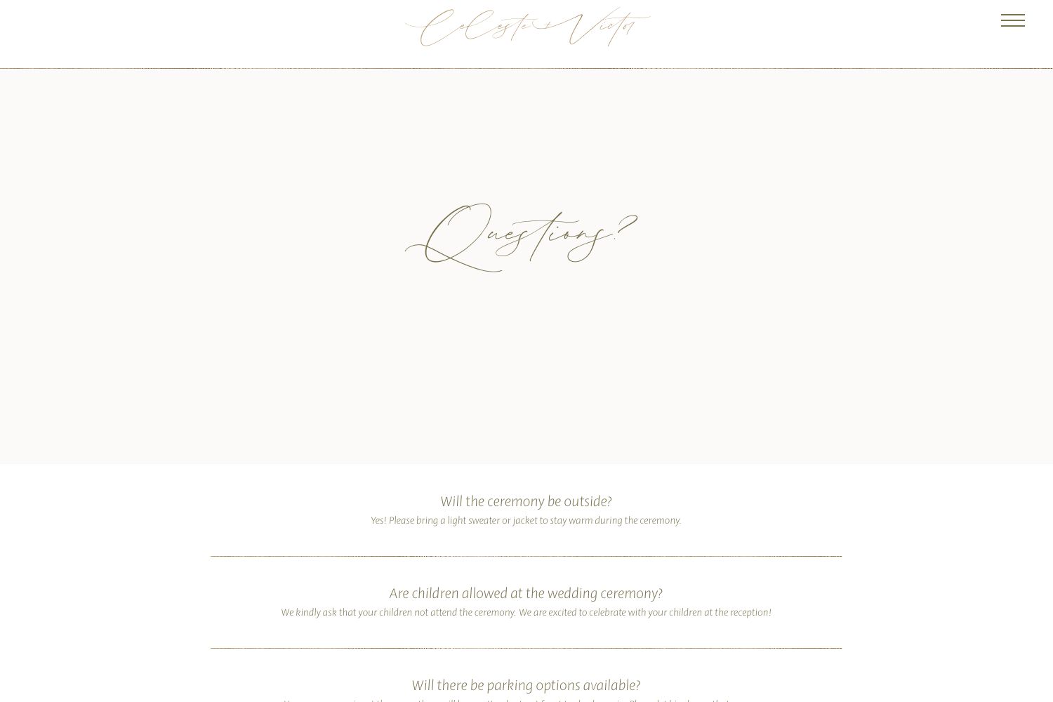 Celeste Wedding Website