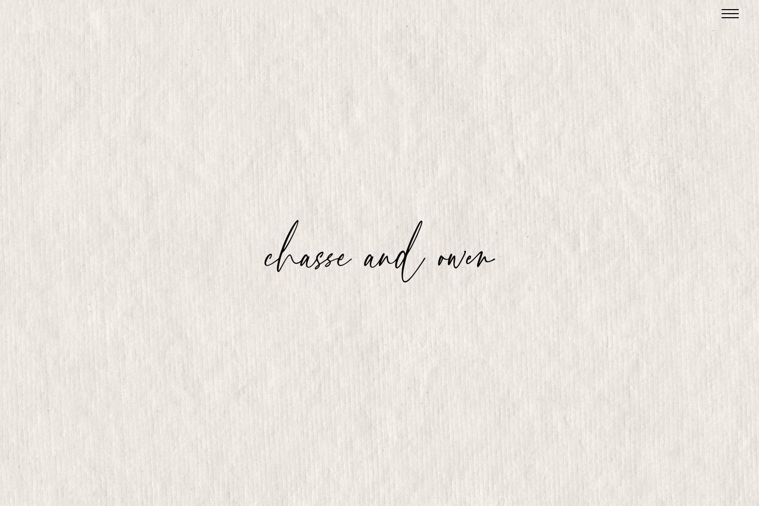 Chasse Wedding Website