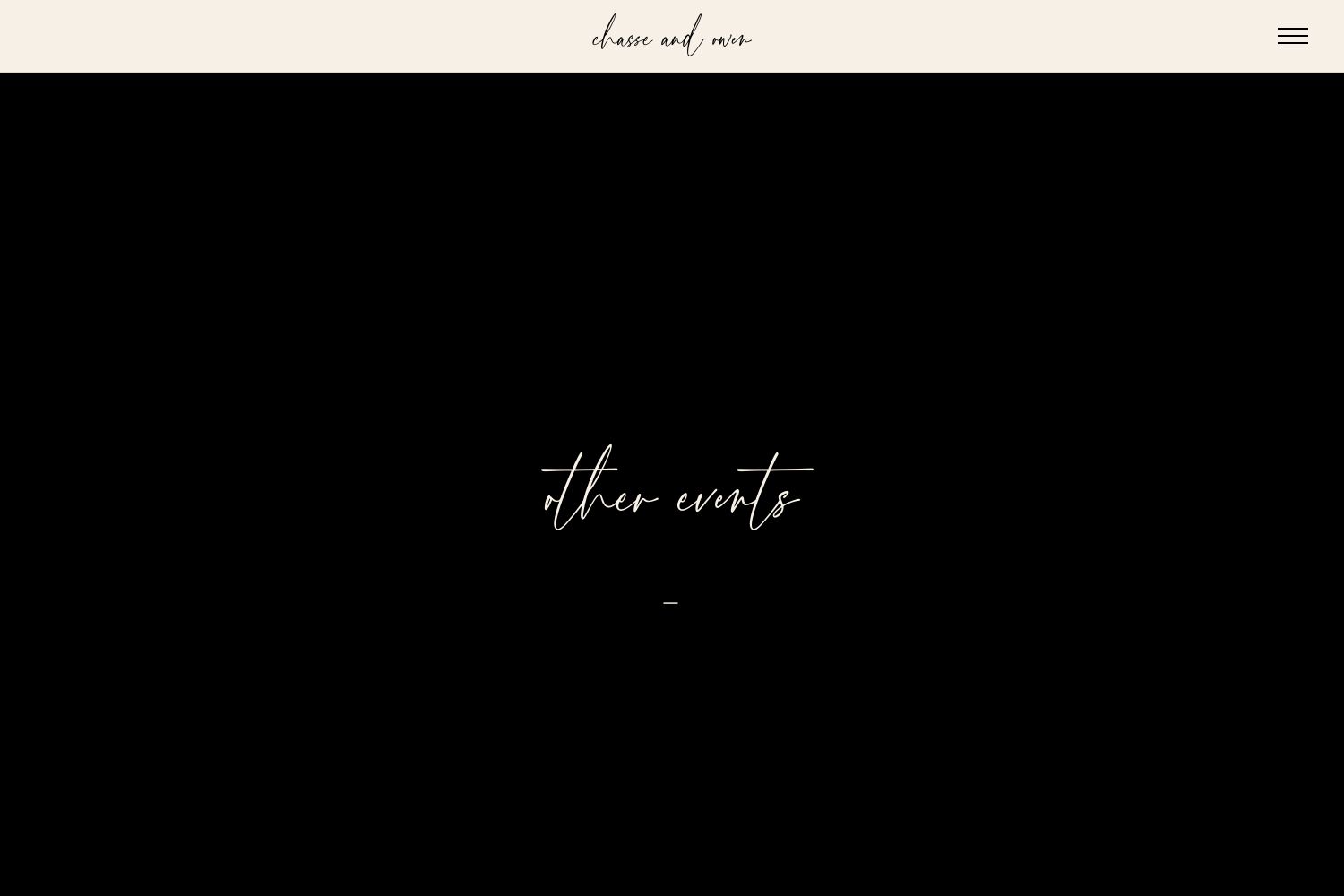 Chasse Wedding Website