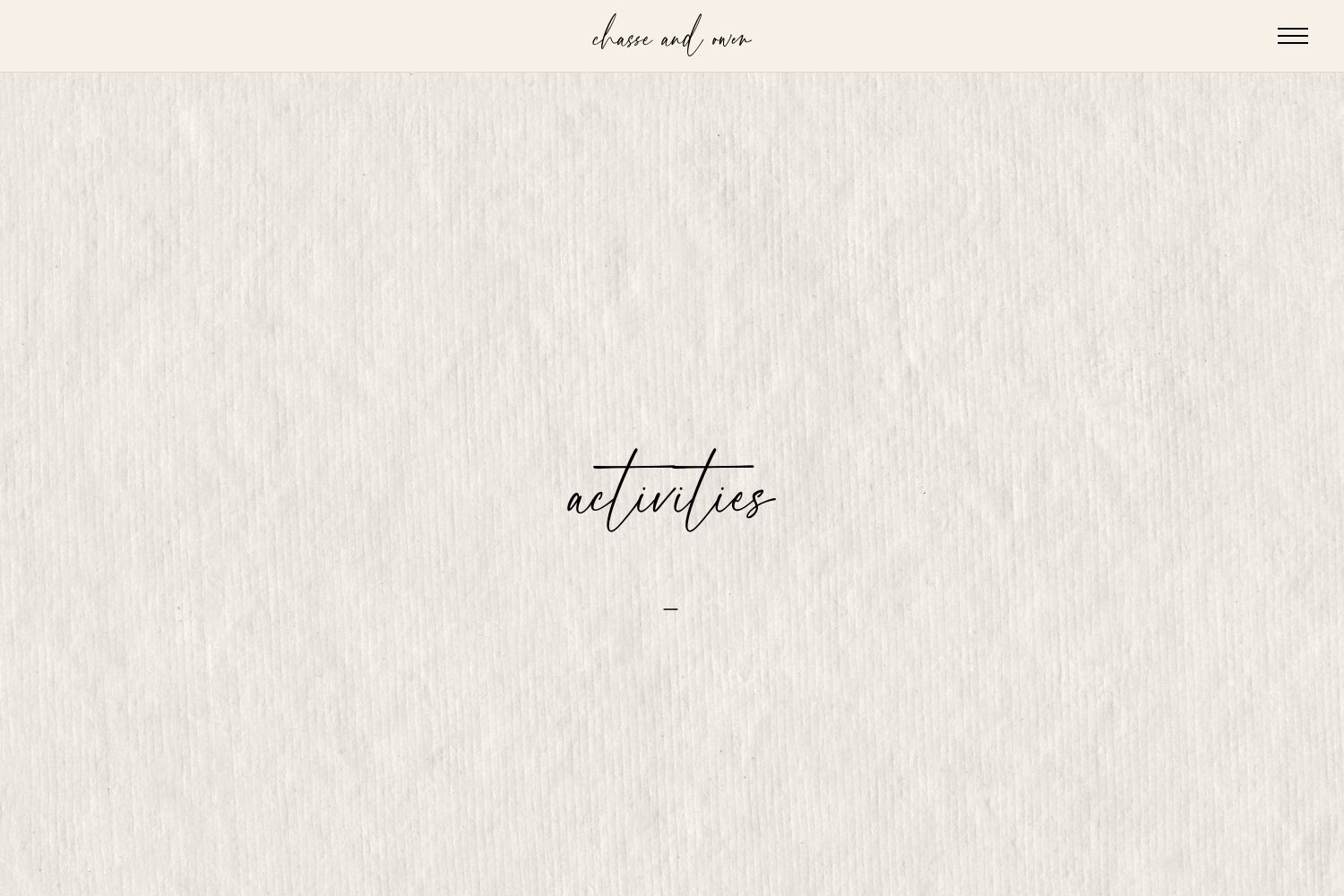 Chasse Wedding Website