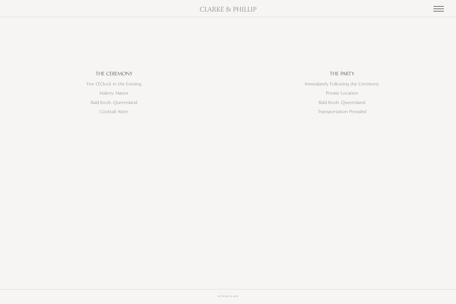 Clarke Wedding Website