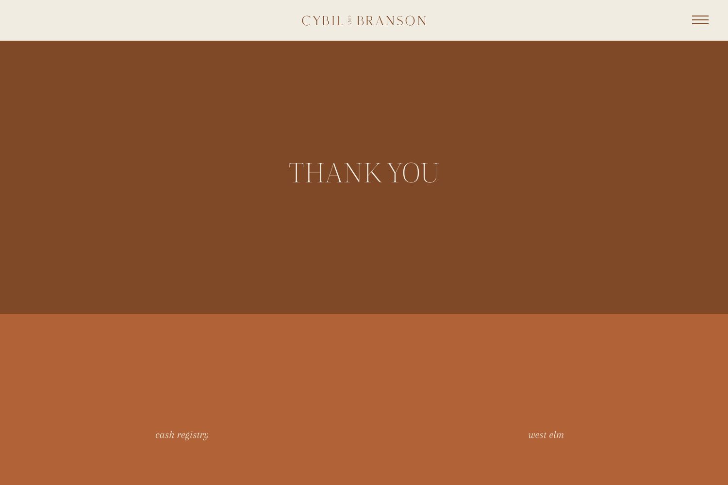 Cybil Wedding Website