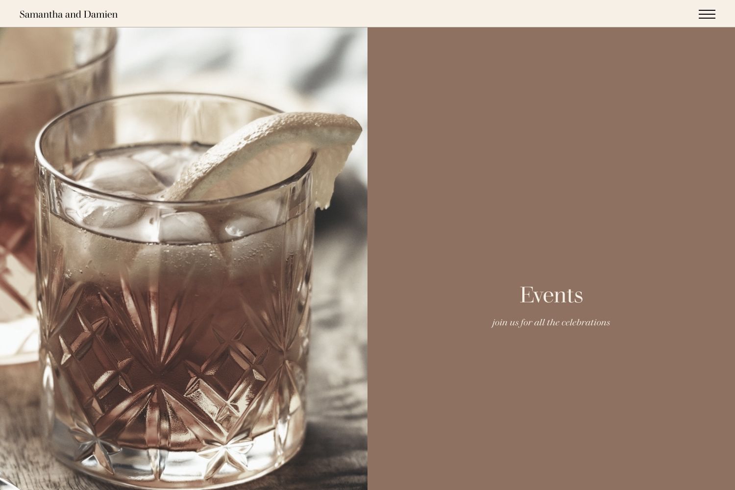 Damien Wedding Website