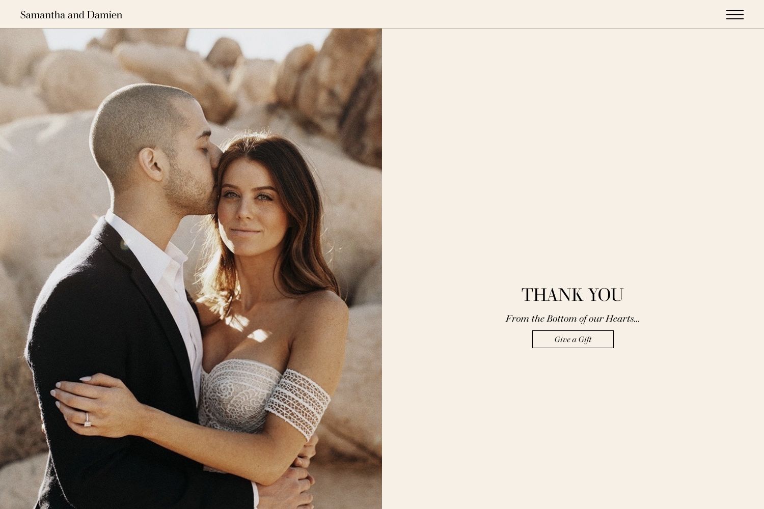 Damien Wedding Website