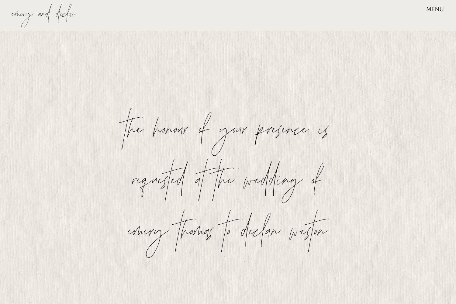 Declan Wedding Website