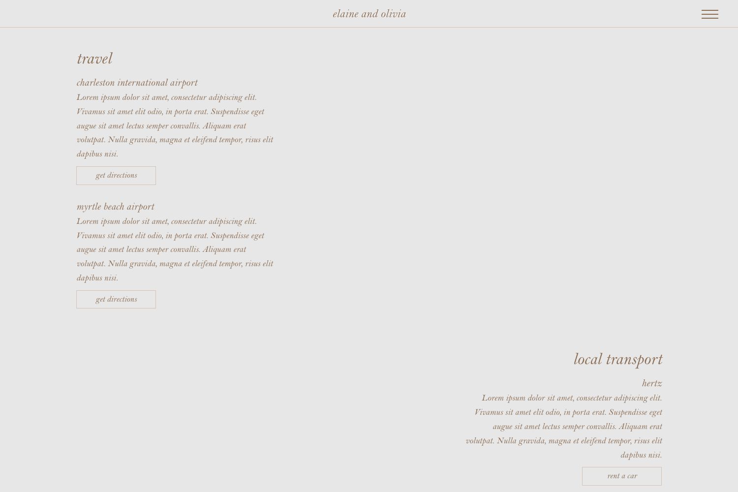 Elaine Wedding Website