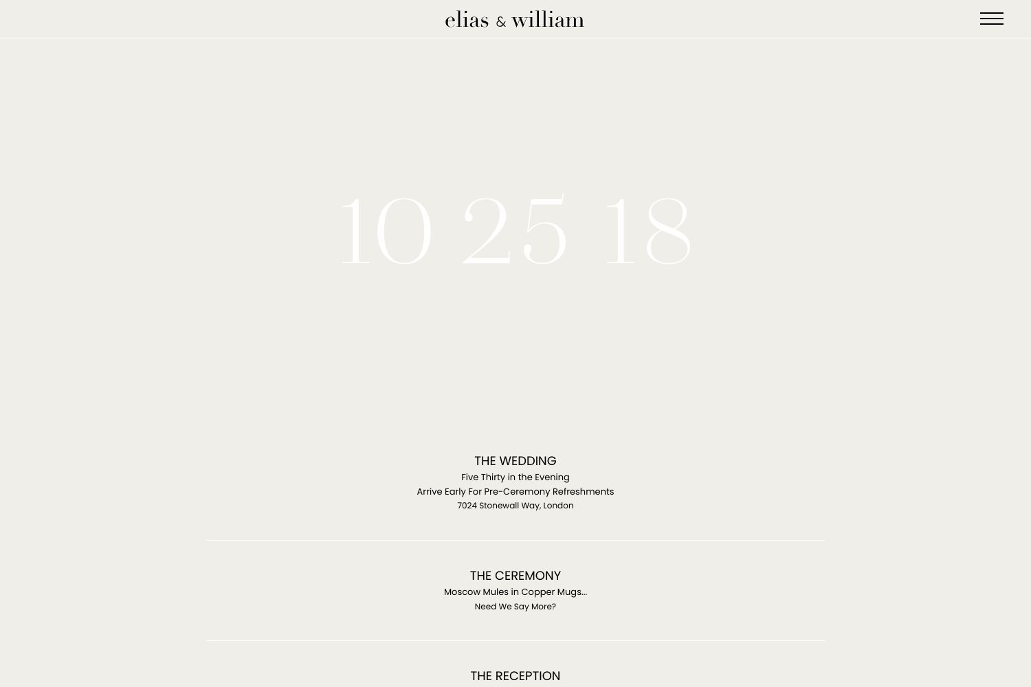 Elias Wedding Website