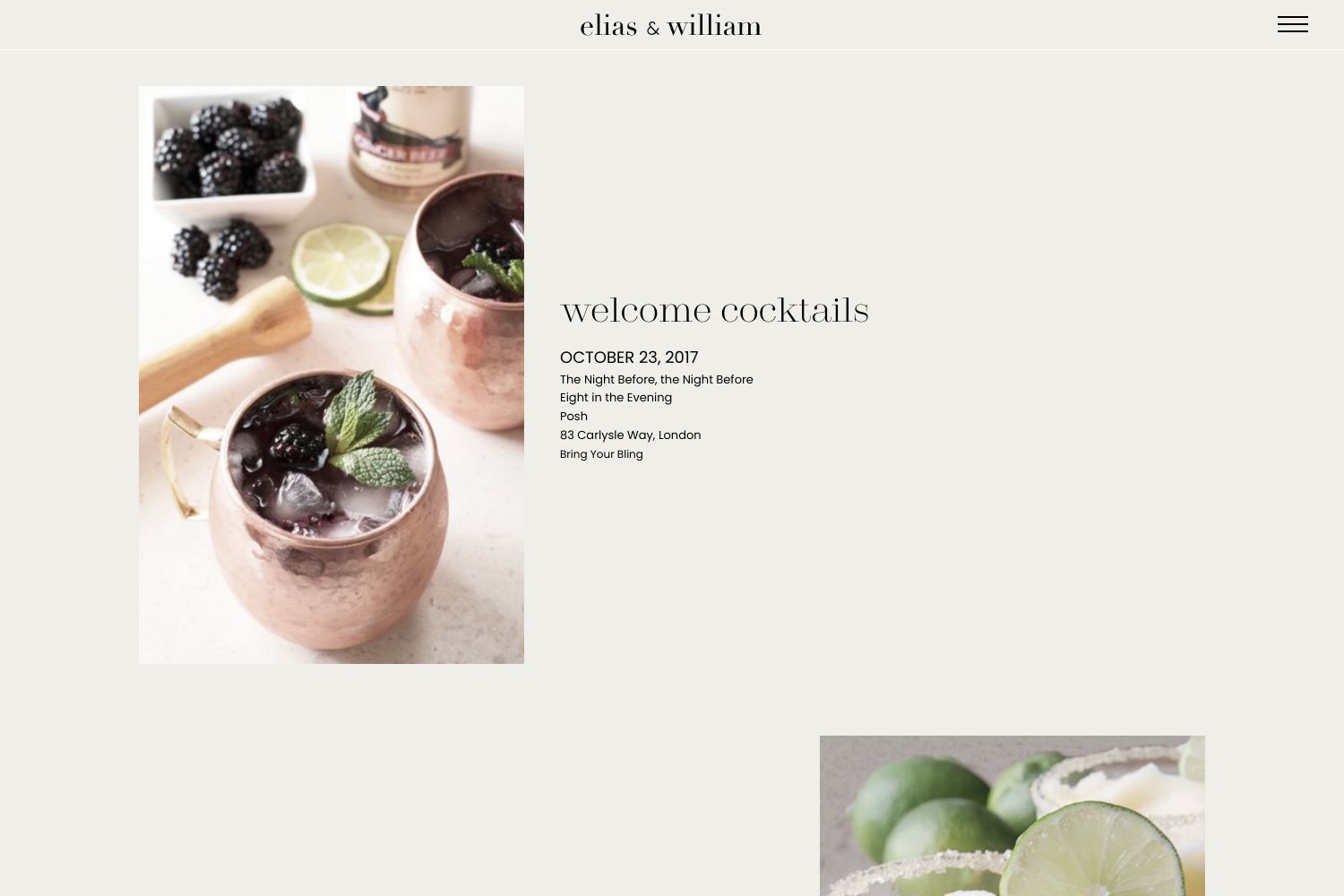 Elias Wedding Website