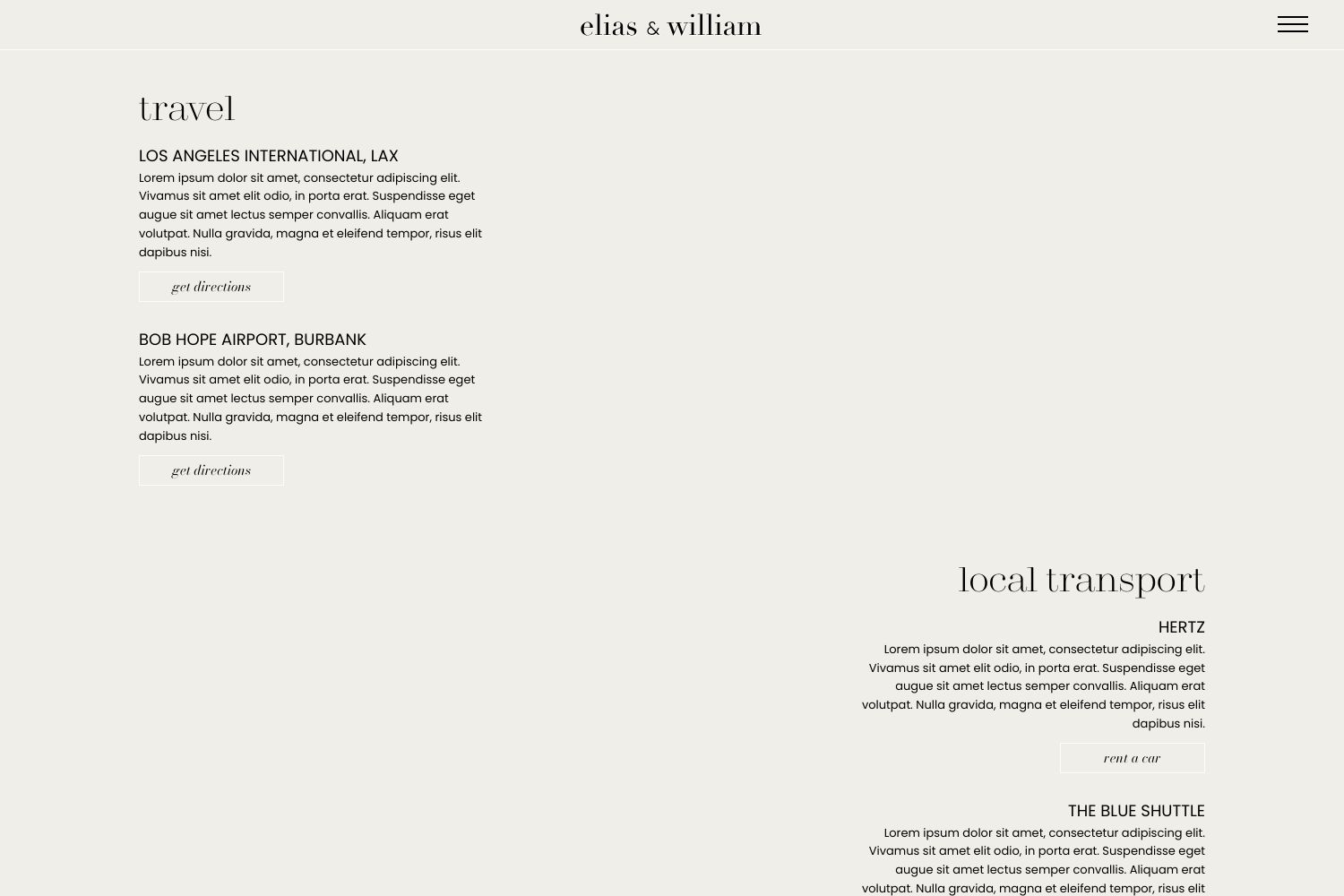 Elias Wedding Website