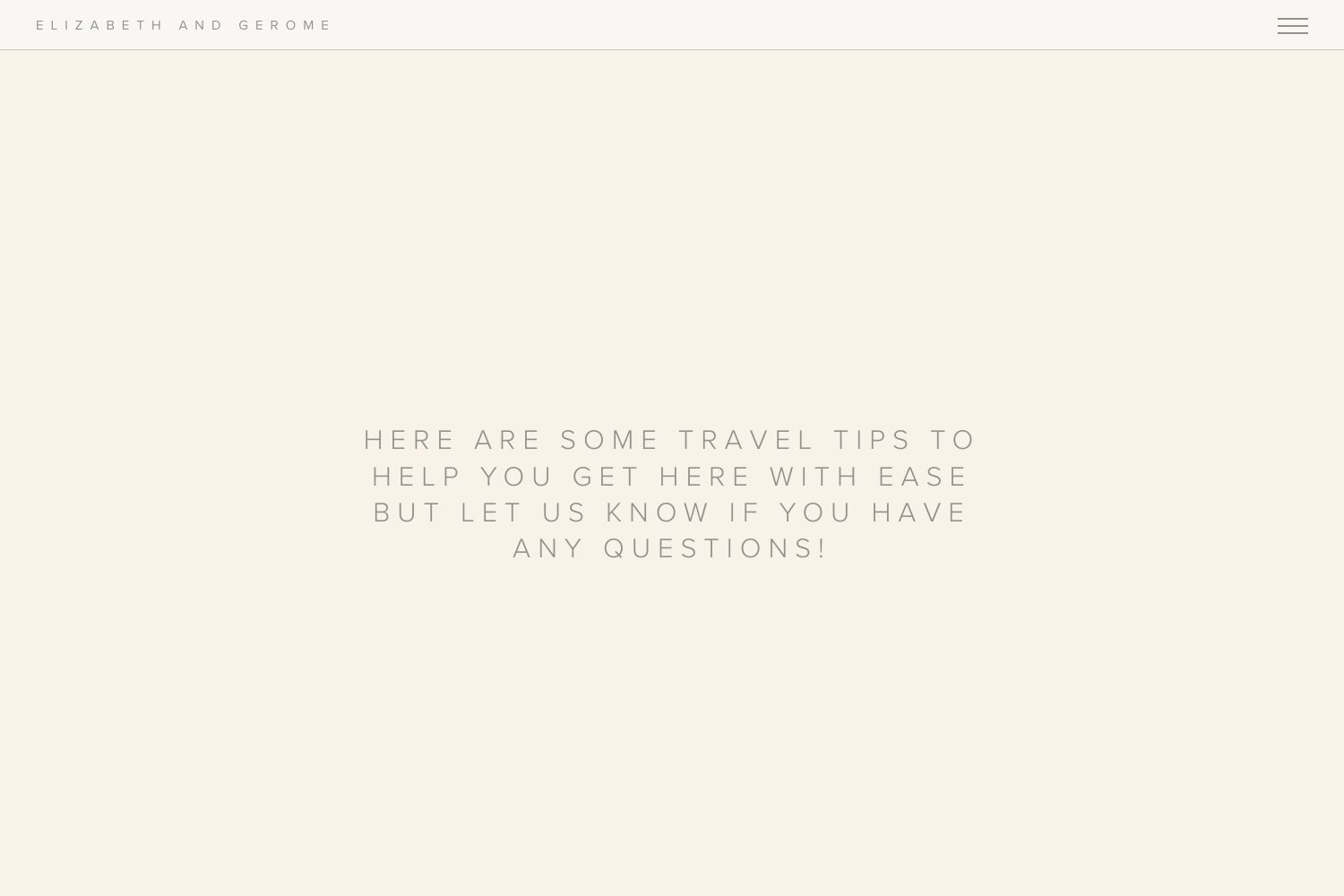 Elizabeth Wedding Website