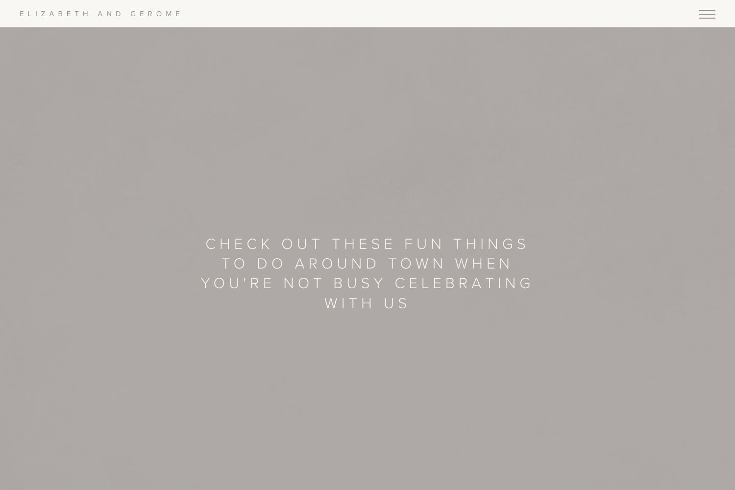 Elizabeth Wedding Website