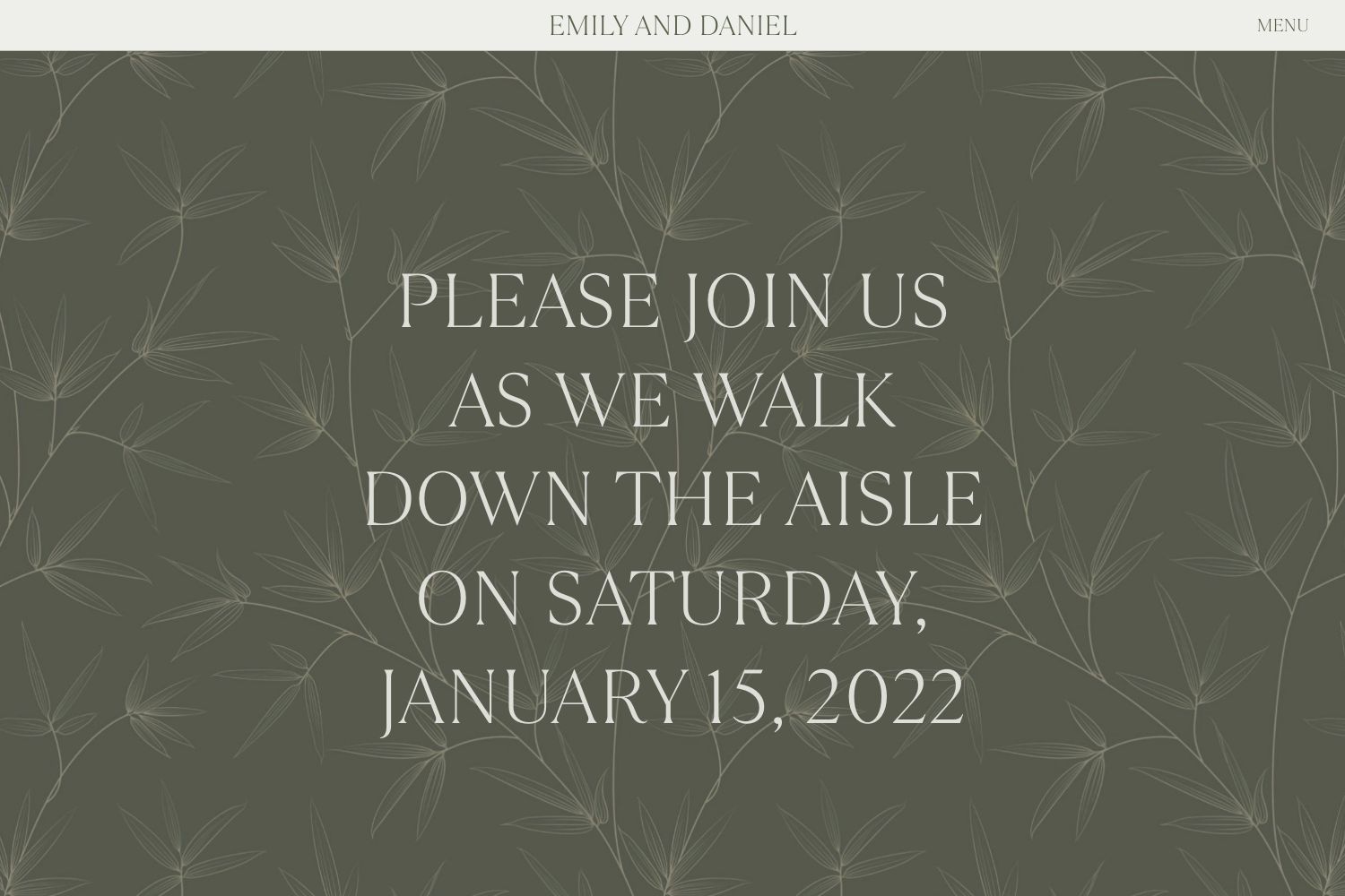 Emily Wedding Website