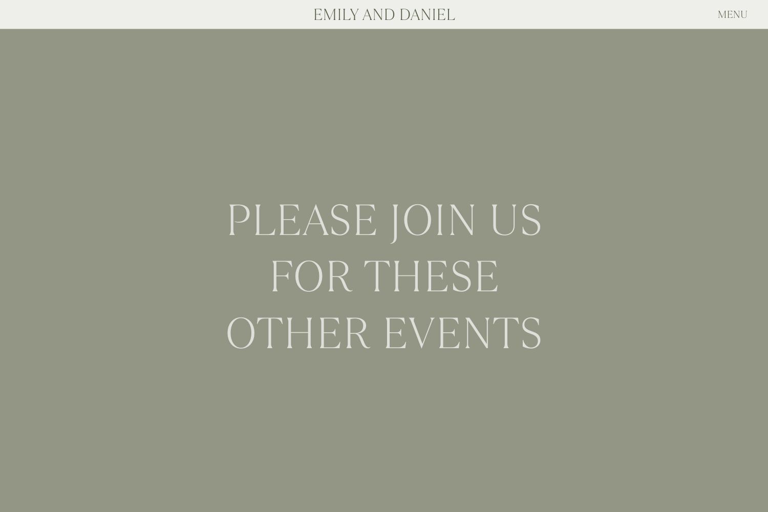 Emily Wedding Website