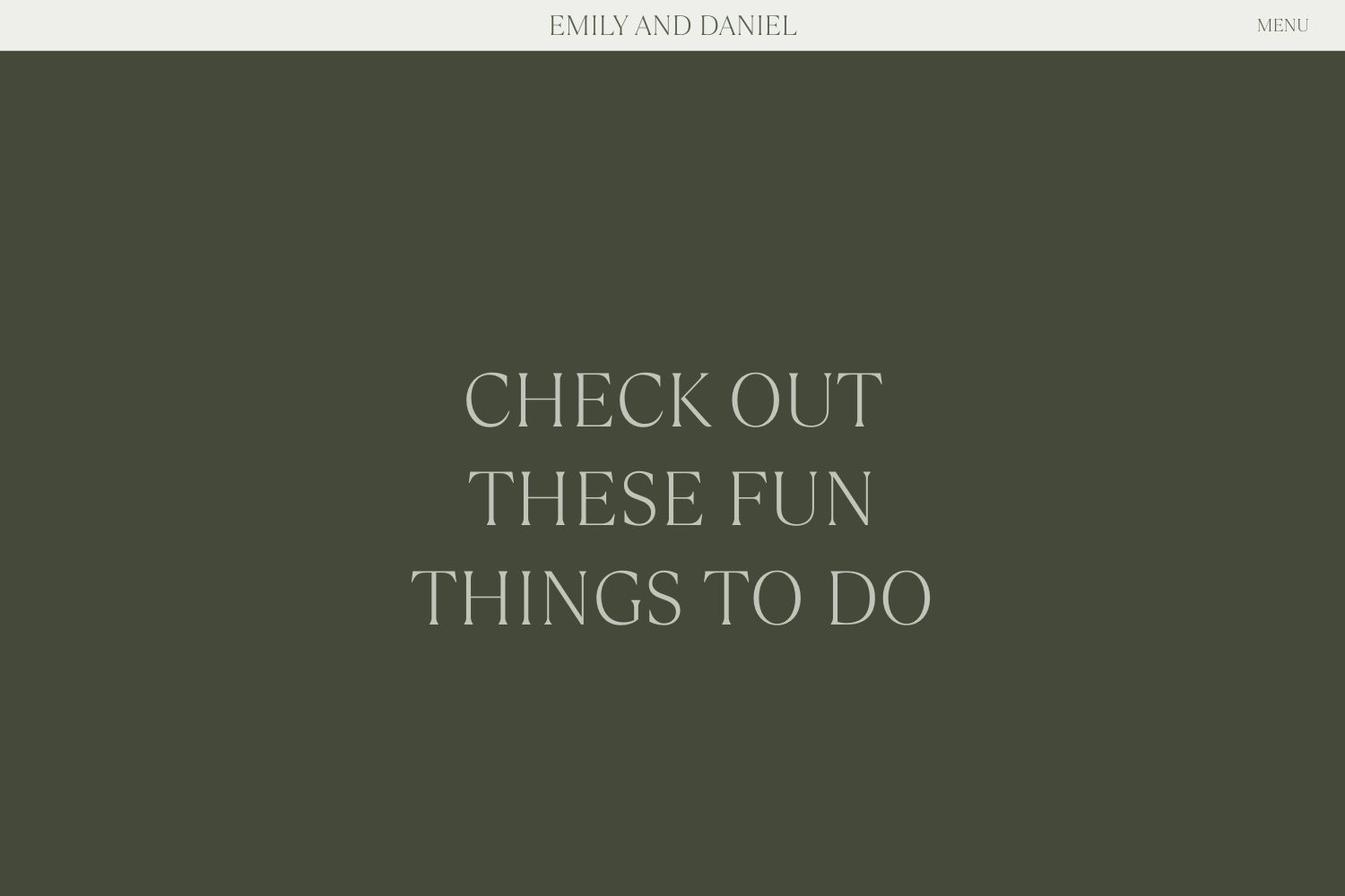 Emily Wedding Website