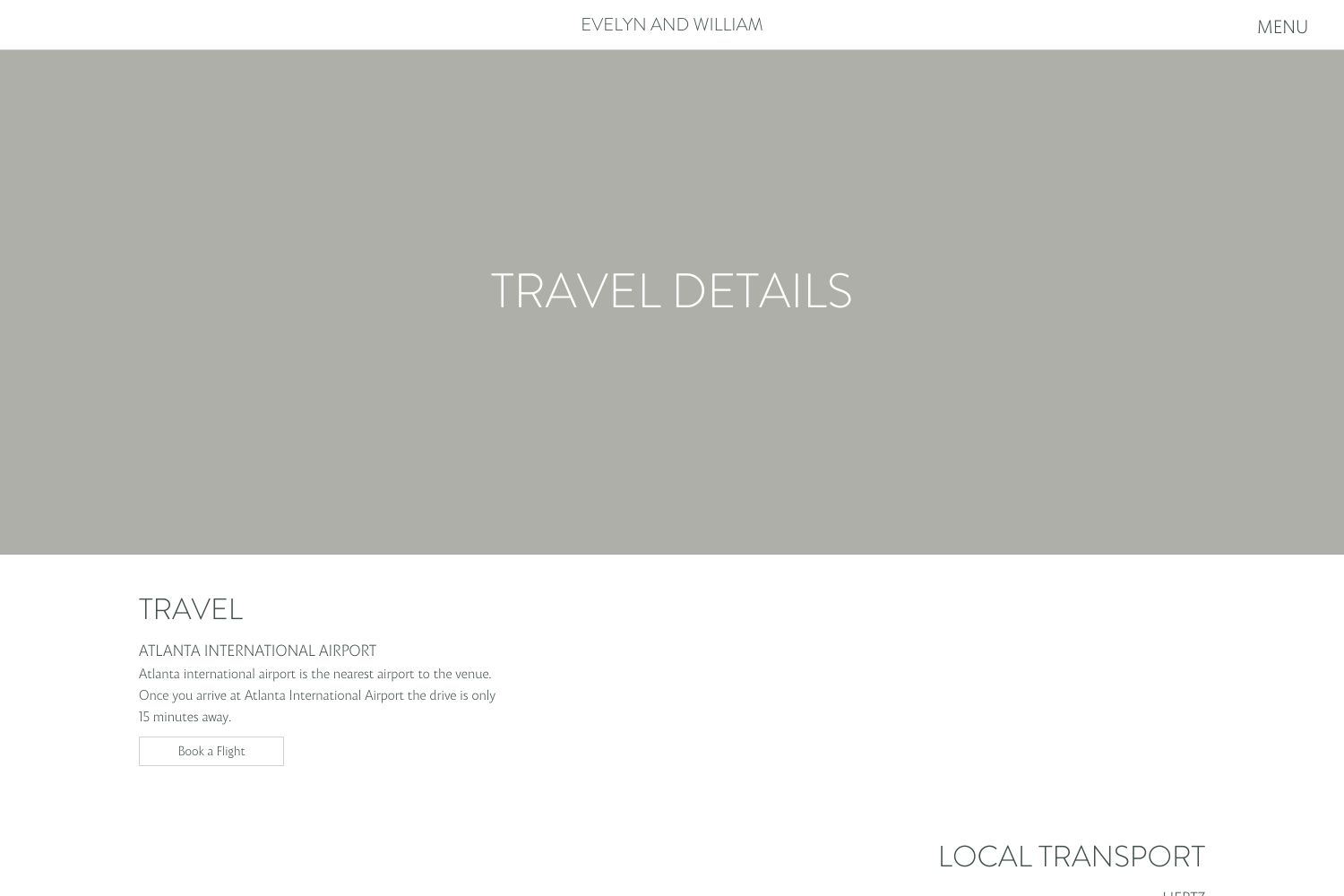 Evelyn Wedding Website