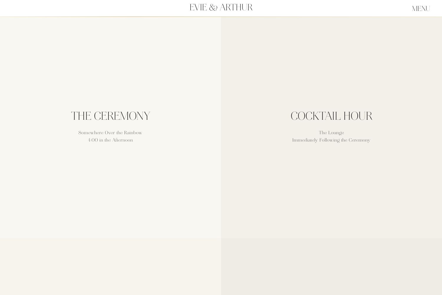 Evie Wedding Website