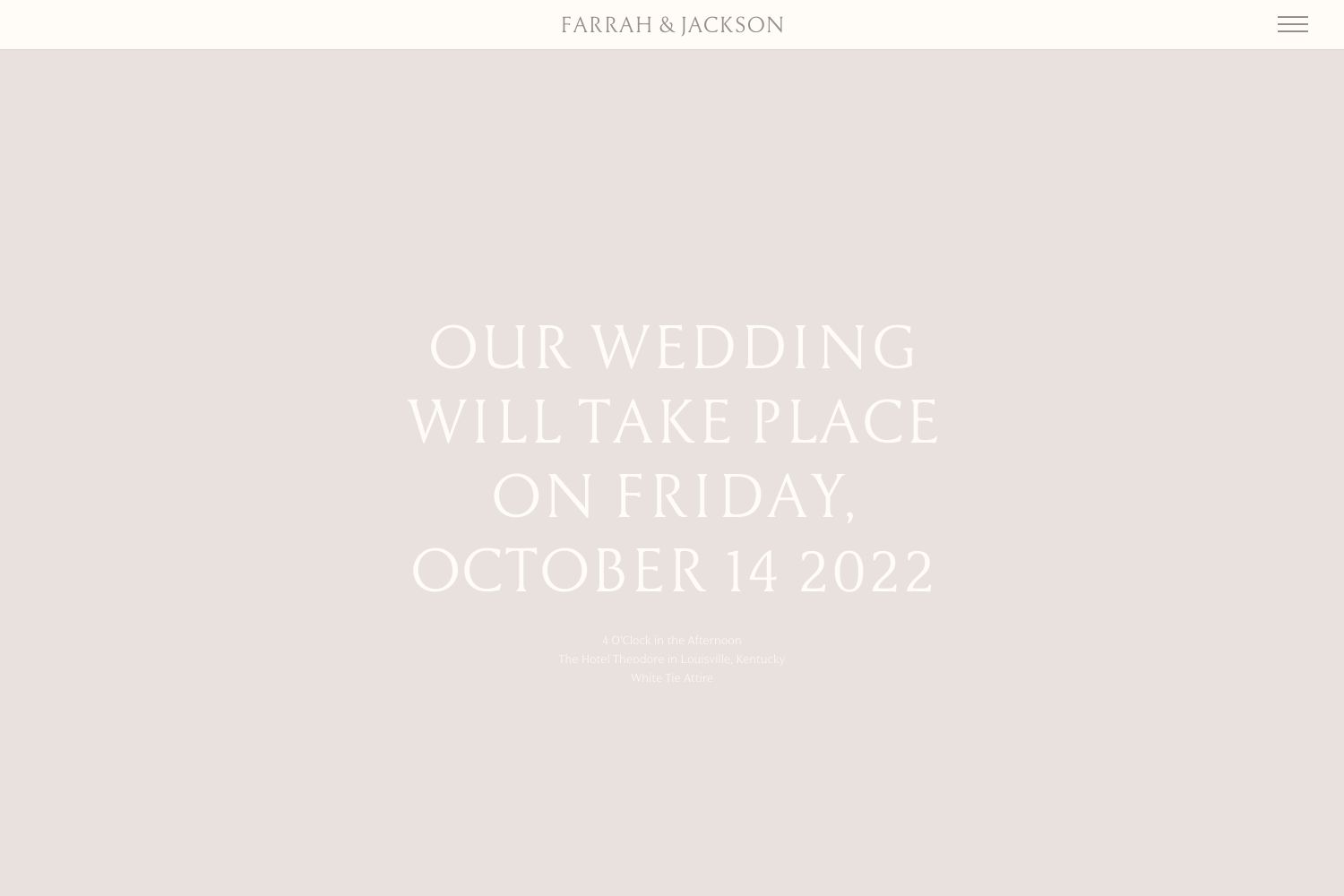 Farrah Wedding Website