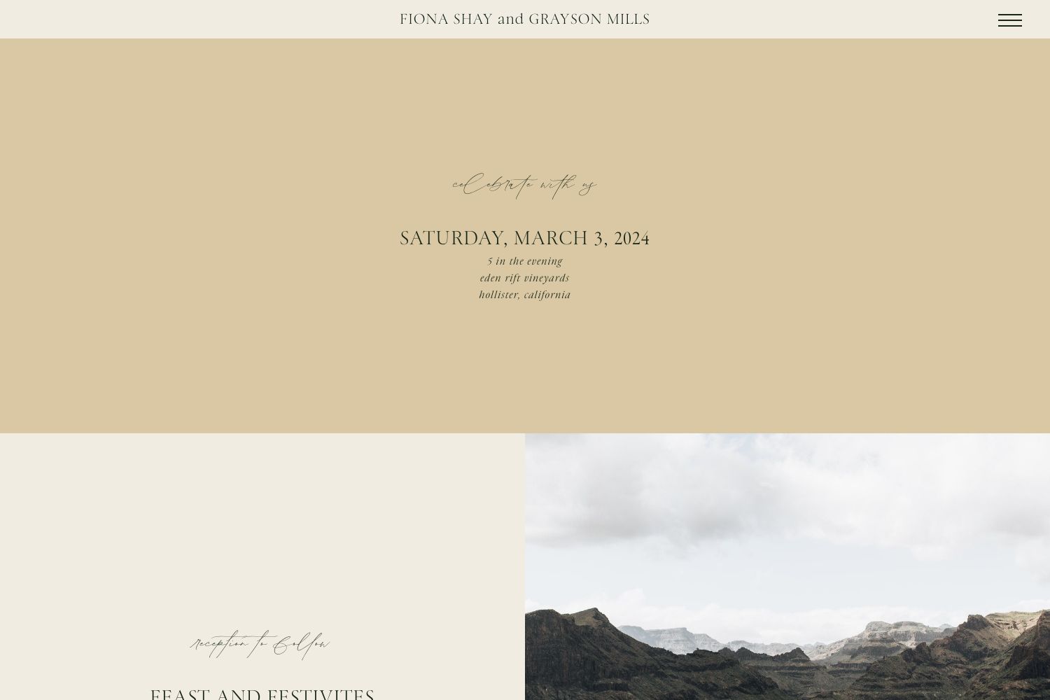 Fiona Wedding Website