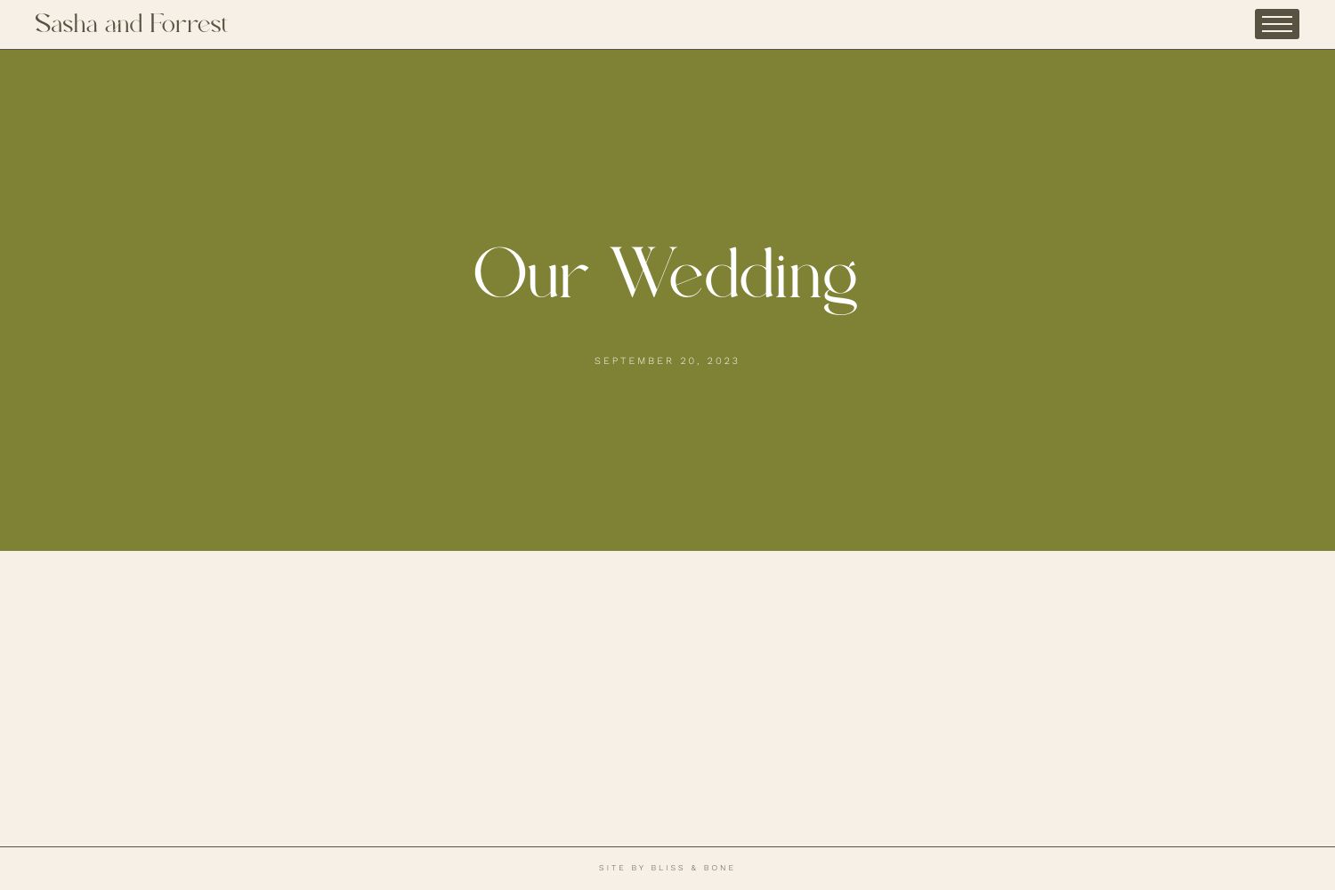 Forrest Wedding Website