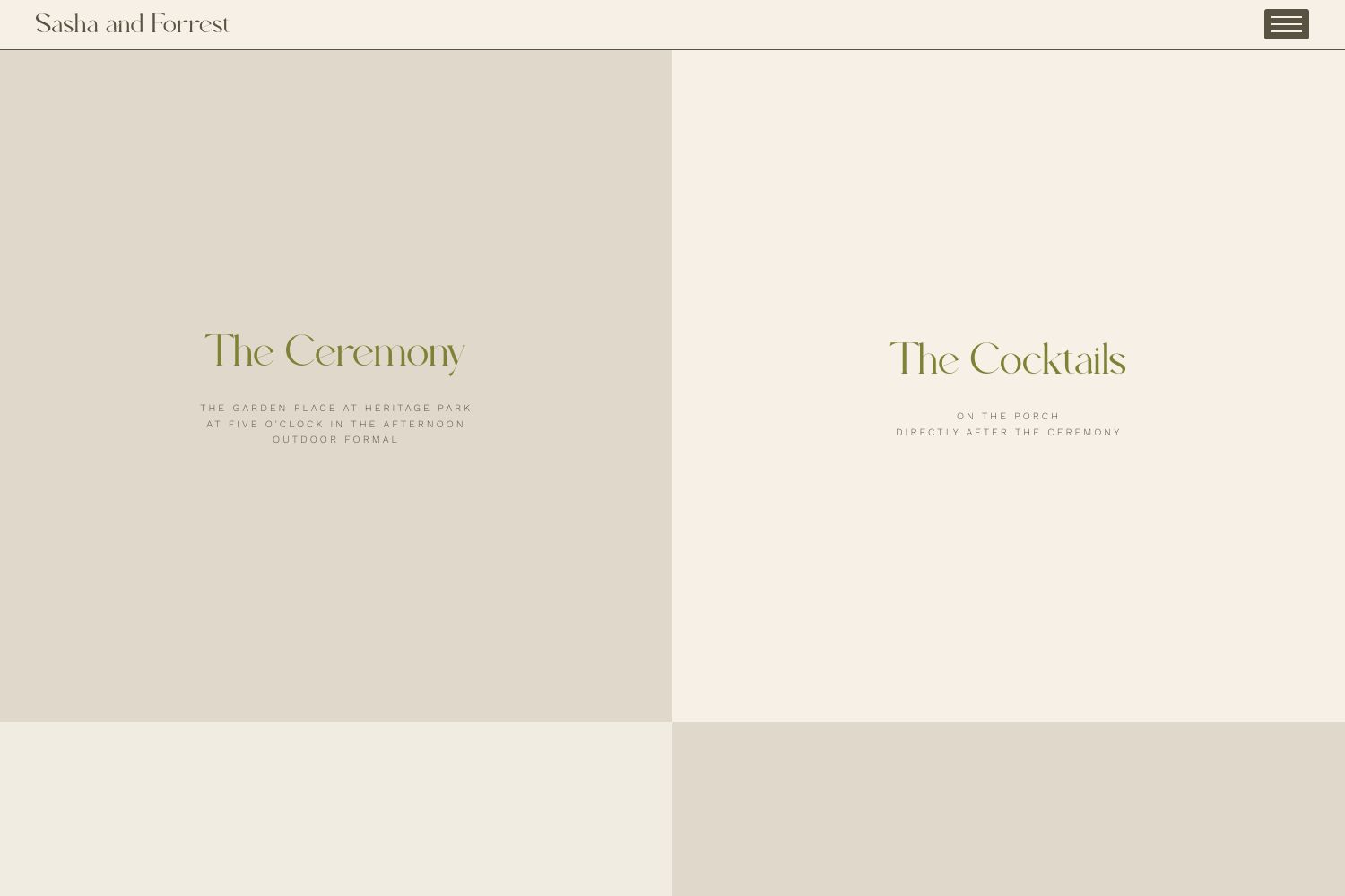 Forrest Wedding Website