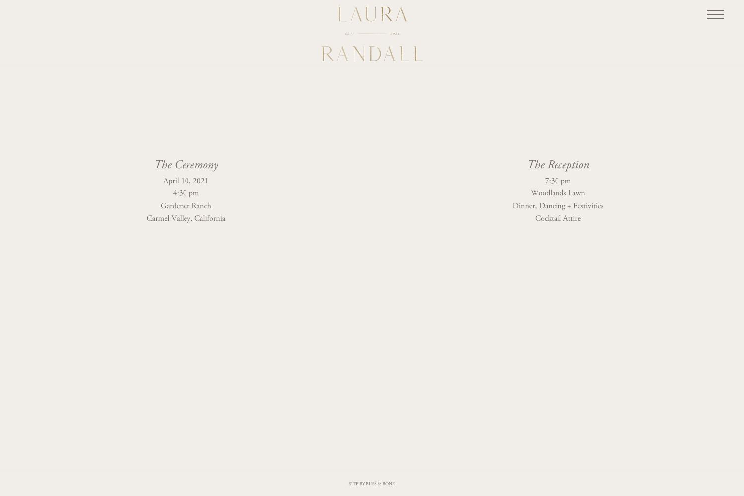 Randall Wedding Website