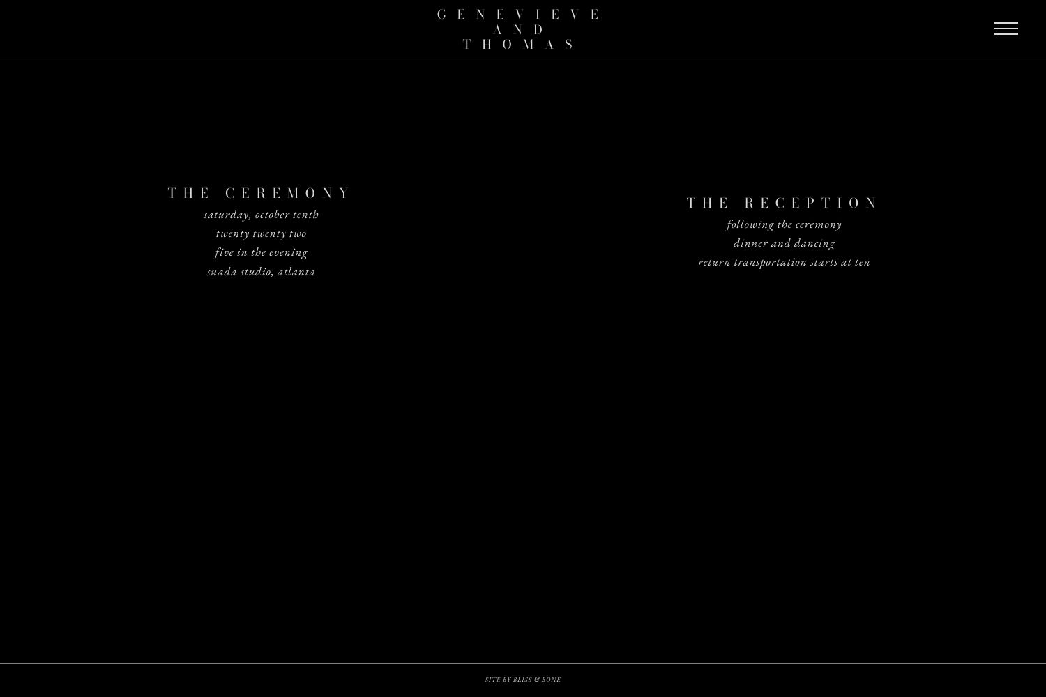 Genevieve Wedding Website