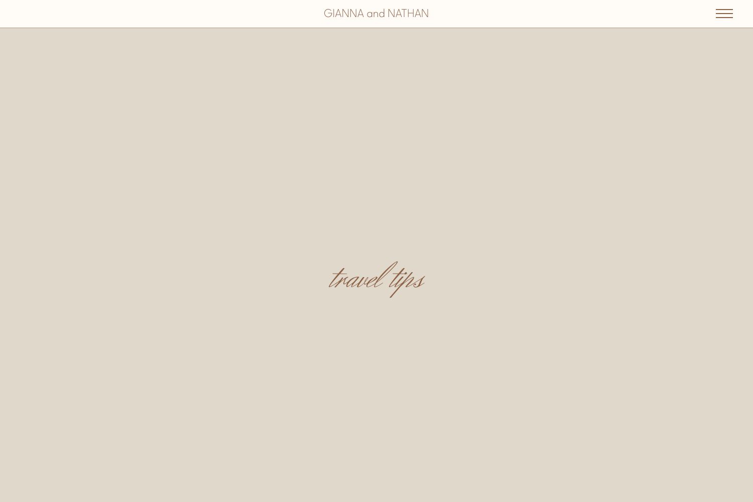 Gianna Wedding Website