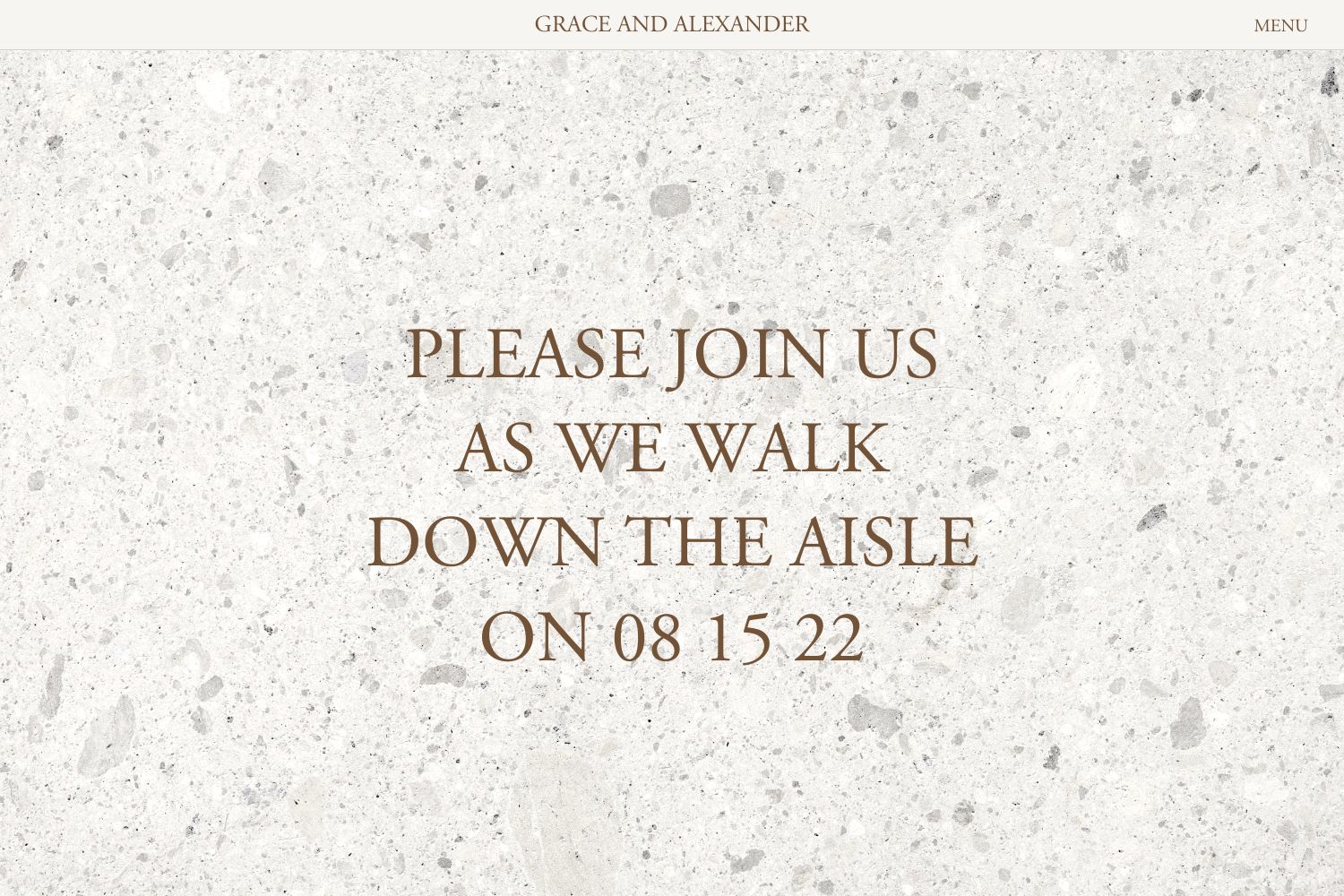 Grace Wedding Website