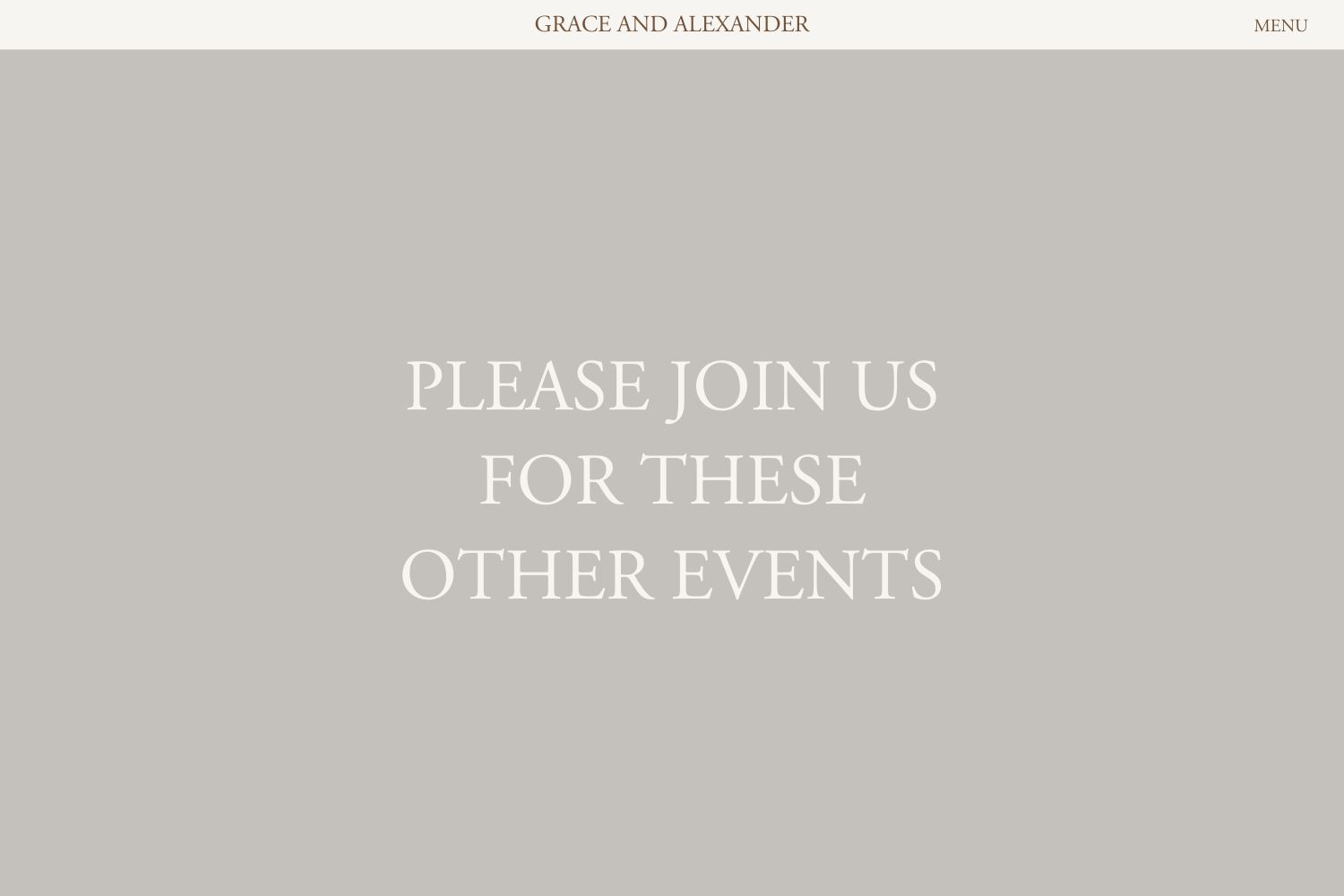 Grace Wedding Website