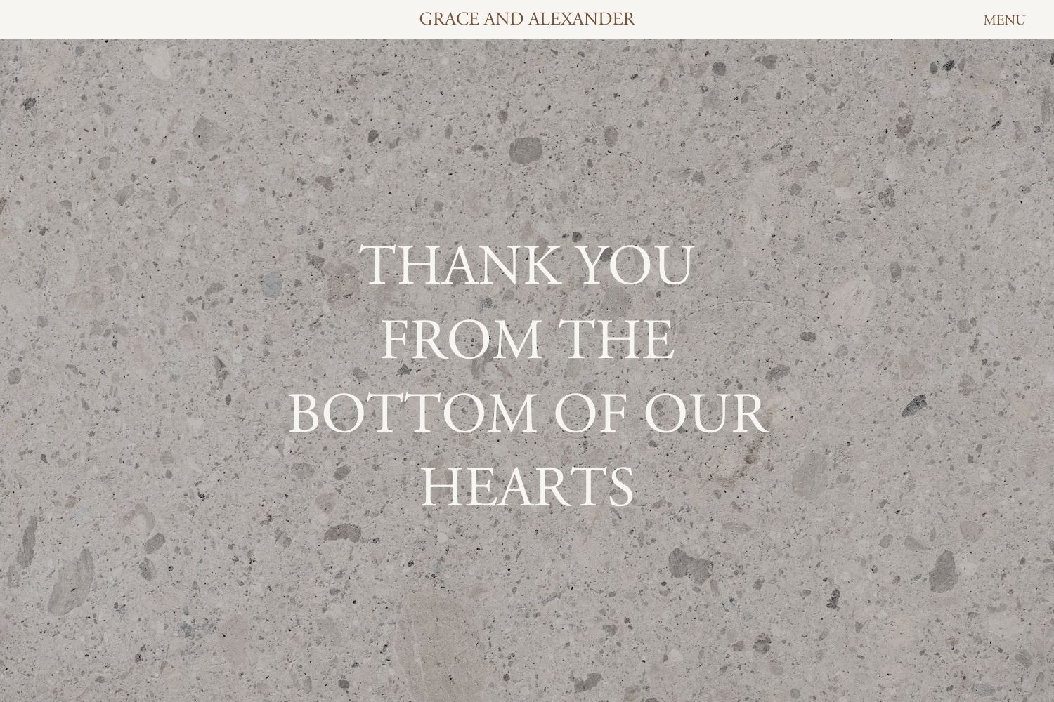 Grace Wedding Website