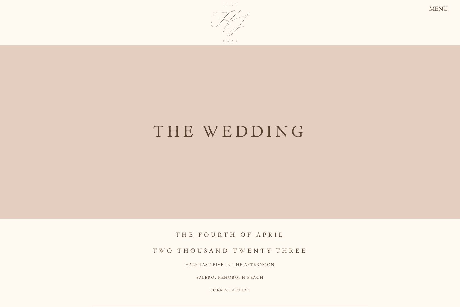 Hannah Wedding Website