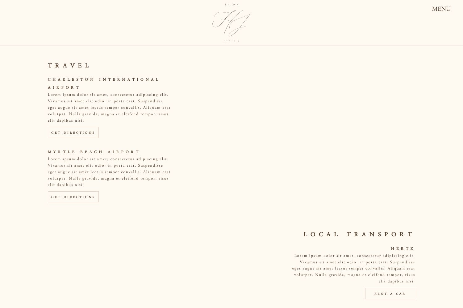 Hannah Wedding Website