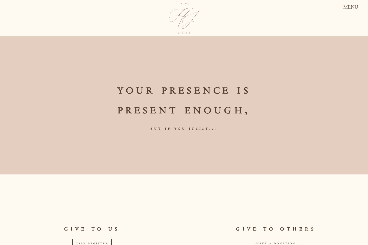 Hannah Wedding Website