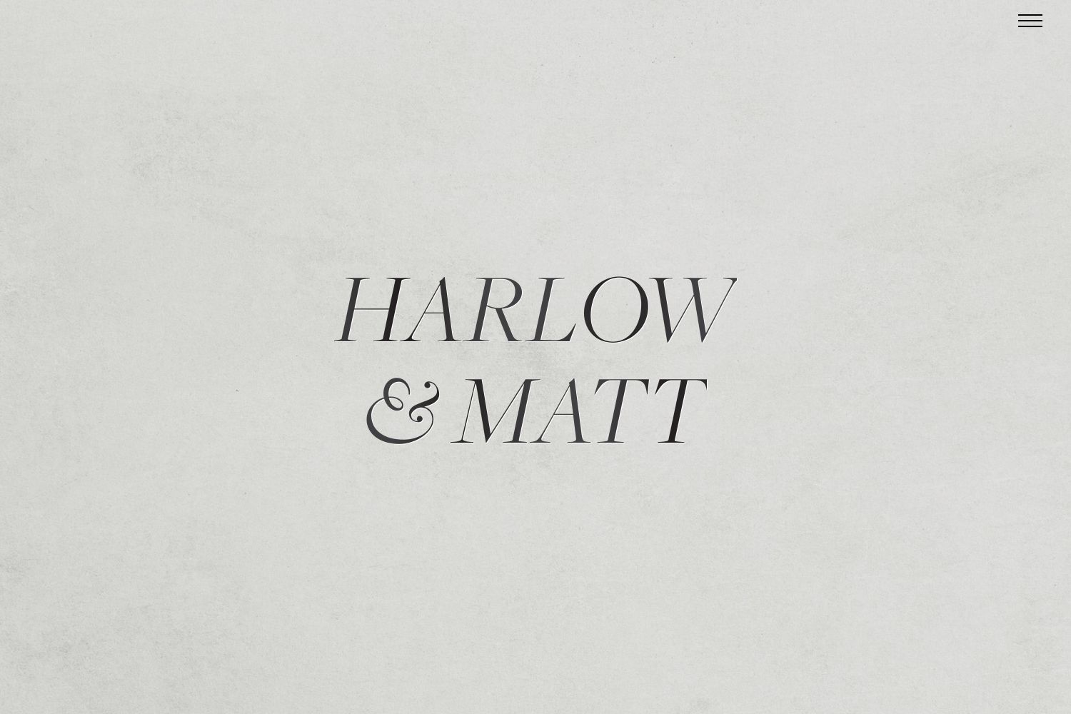 Harlow Wedding Website