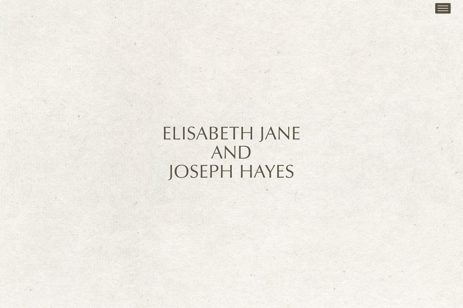 Hayes Wedding Website