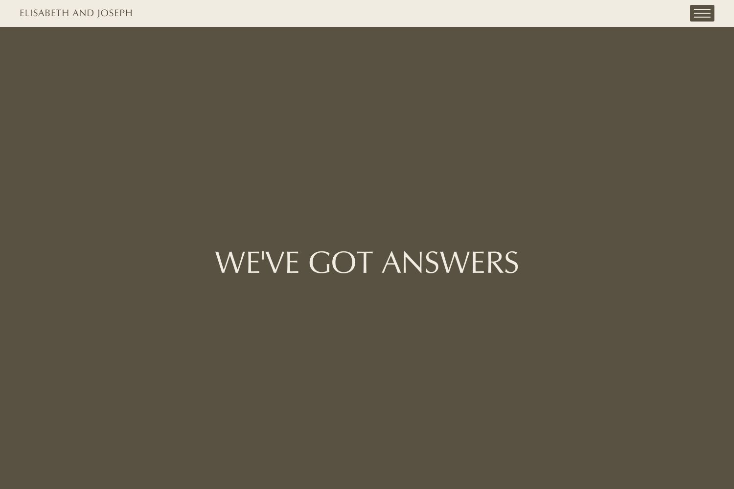 Hayes Wedding Website